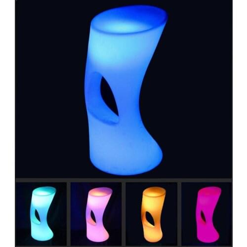 LED bar stool luminous cube outdoor luminous furniture creative remote switch control colorful changing sidestool 2pcs/lot