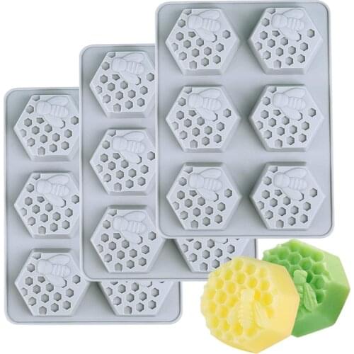 SILIKOLOVE Silicone Mold Bee Soap mold 6 cavity easy to Demolding Handmade Soap Craft For Diy Soap Maker Provide Customizable