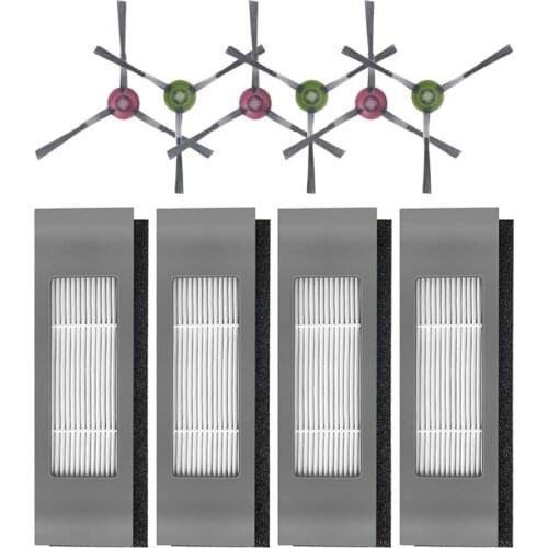 10 Pcs For Ecovacs T9 POWER MAX AIVI Robot Vacuum Cleaner Cleaning Replacement Filter And Side Brush