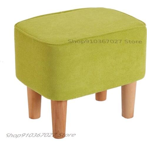 Door Solid Wood Shoe Changing Stool Living Room Small Bench Fabric Sofa Stool Creative Simple Fashion Low Stool