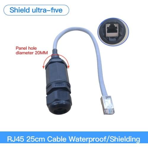 M20 RJ45 Connector with LAN Wire RJ 45 IP68 Waterproof Ethernet Retardant Terminal Connector Quickly Connected Cable Conector