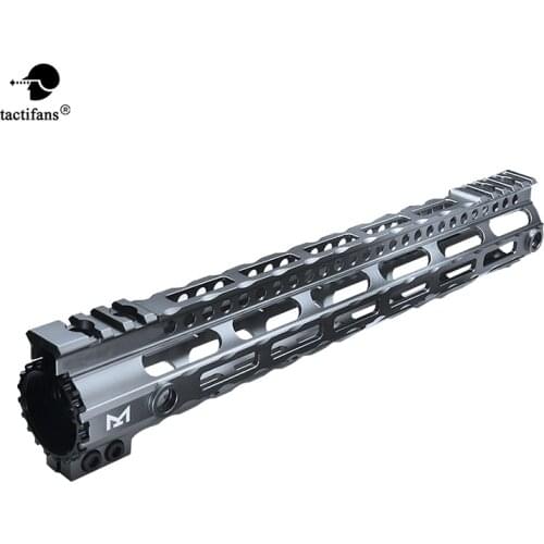 TACTIFANS One Piece Top Rail Free Float Hadguard for M-LOK Rail Panel Aluminium Super lightweight Slim Barrel Nut Paintball Game