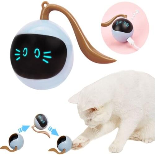 Smart Cat Toy Interactive Colorful LED Self Rotating Pet Ball Toys Pet Supplies