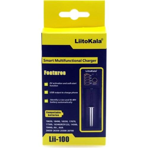 Liitokala Lii-100 1.2V 3.7V 3.2V 3.85V AA / AAA 18650 18350 26650 10440 14500 16340 25500 NiMH lithium battery smart charger