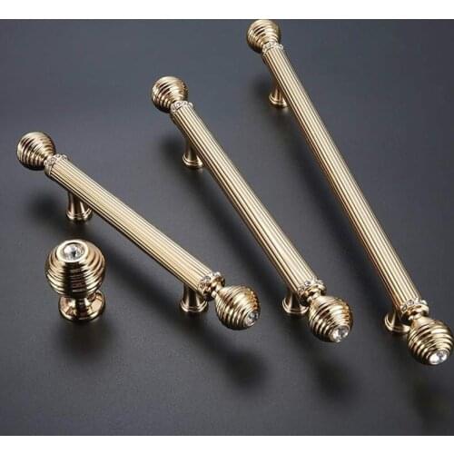 Gold Door Handles Gate Luxury Black Drawer Pulls Kitchen Cabinet Handles and Knobs Furniture Handles Hardware