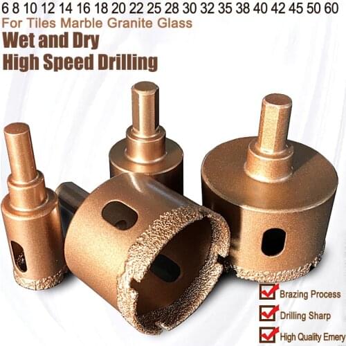 1pcs Diamond Hole Saw Drill Bit Tool 6-50mm Ceramic Porcelain Glass Marble Hole Saw Drilling Bits For Power Tools