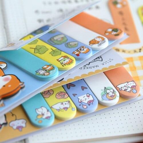 1 Pack Kawaii Sushi Rice Animals Cat Dog Sticky Notes Memo Pads Message Notes