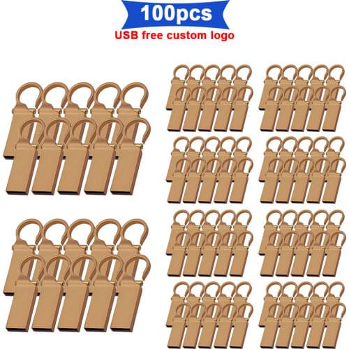 100pcs/lot usb flash drive 32 gb usb stick 128 gb metal usb pen drive 4 GB 8 GB 16 gb pendrive 64 gb Business free custom LOGO