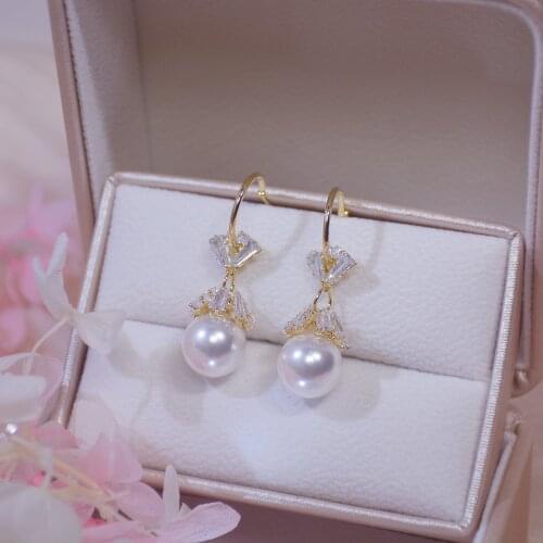 14k real gold plated fashion jewelery crystal earrings for woman holiday party elegant earring