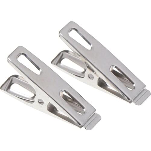 20pcs Stainless Steel Towel Clothes Pegs Clip Hang Pins Laundry Clamps Windproof D3 Hanging Clothes Kitchen Bathroom Organizer