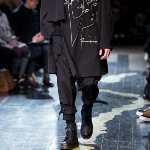 27-44 New 2017 Mens clothing GD Hair Stylist fashion Catwalk binding casual pants costume plus size singer costumes