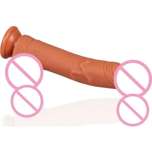 50LF Healthy Dildo the Star Molded Huge 9.8 Inch Realistic Flesh with Suction Cup, Strap On Sex Toy Dong for Men