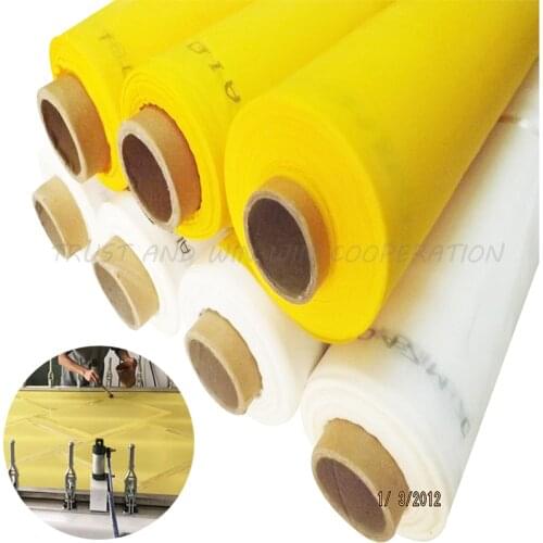 77T.55W.260cm.White PET Monofilament Polyester Printing Mesh for Textile Printing