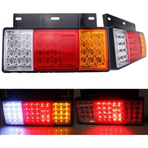 80% Hot Sale 2Pcs 12V/24V Waterproof LED Universal Truck Camper Tail Lights Turn Signal Lamp