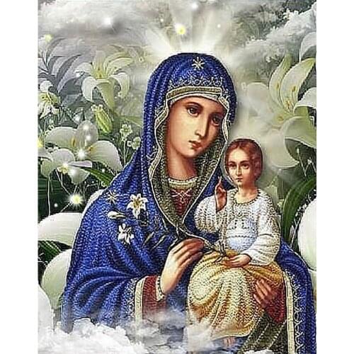 Diy Diamond Paintings Cross Stitch Needlework inlay Religious Square Drill Icon Diamond Embroidery Diamond sticker Decor 1001