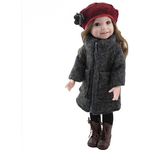 45cm/18inch American Dolls Girls Lifelike Toys For Kids Play House Toys Doll Reborn Great Gift Accompany Sleep Doll Juguetes