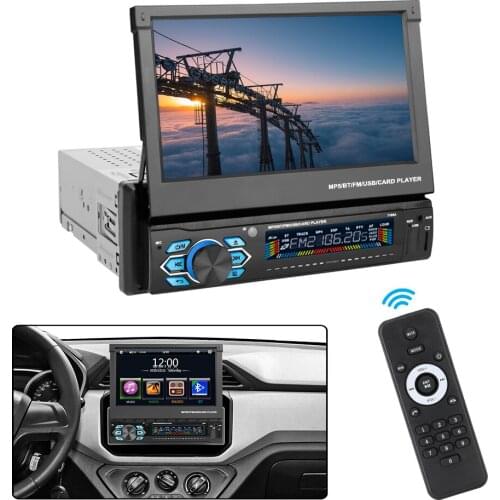 7" Retractable Touch Screen Car MP5 Vedio Player Radio Audio GPS Navi Navigation Stereo Bluetooth Auto Accessories Electronics