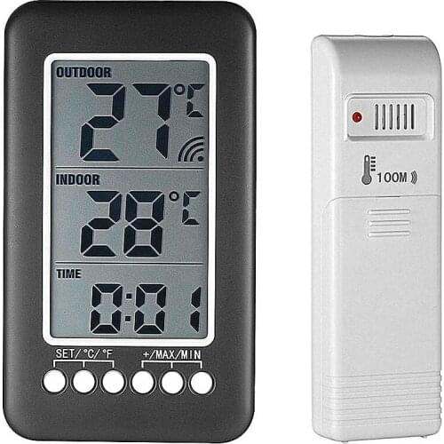 Wireless Hygrometer Thermometer Indoor & Outdoor Weather Station Digital Temperature Monitor Humidity Meter With Remote Control
