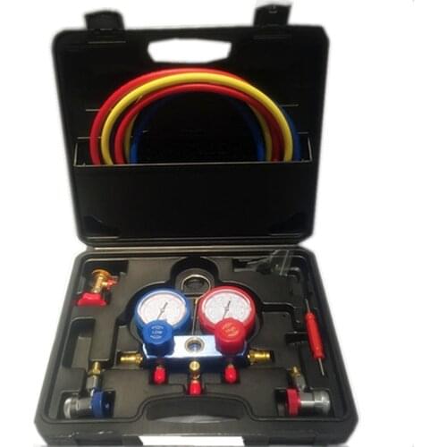 Household Refrigeration Air Conditioning Manifold Gauge Maintenence Tools Car Set With Carrying Case forR410A, R22, R134a, R407A