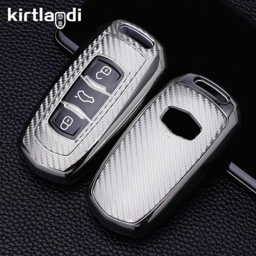 Carbon Fiber Tpu Key Case Cap for Geely Atlas Boyue Emgrand GS Saloon X7 2020 GT GC9 Protector Key Holder Chain Car Accessories