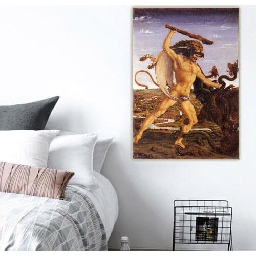 Citon Antonio del Pollaiolo《Hercules and the Hydra》Canvas Art Oil Painting Artwork Picture Wall Background Decor Home Decoration
