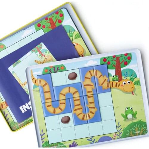 Children Educational Toys Snake Eating Logical Thinking Training Board Game Magnetic Jigsaw Puzzle Tabletop Gam Gift