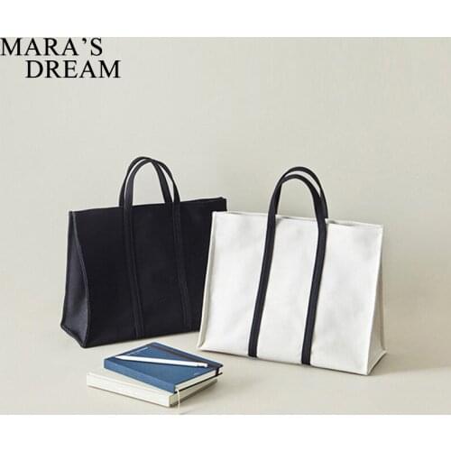 Maras Dream Canvas Handbags For Man And Woman Shopping Bags Casual Large Capacity Tote Bags Simple Literary Style Commuter Bag