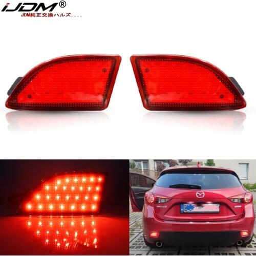 IJDM Full LED Bumper Reflector Lights For 2013-2016 Mazda 3 Axela Hatchback, For Tail/Brake,Turn Signal Lights & Rear Fog Lamps