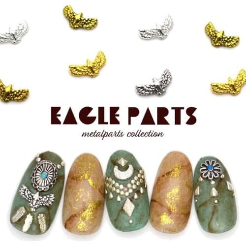 50pcs/pack Japan Korea New Nail Art Alloy Antique Engle Metal Jewellry Accessories Collection for Women Nail Polish DIY