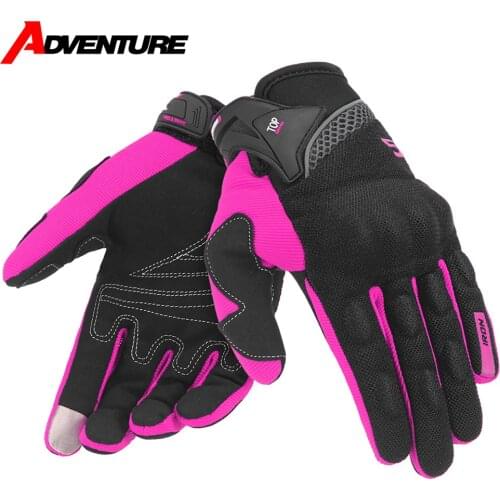 Motorcycle Gloves Four Seasons Breathable Motorcycle Gloves Touch Screen Full Finger Gloves Anti-slip Guantes Moto Waterproof