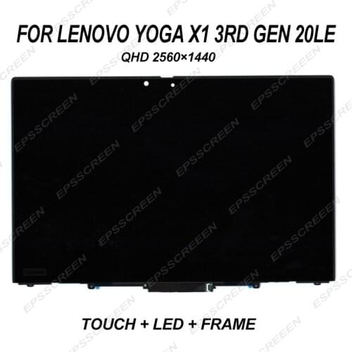 NEW 14.0" for LENOVO YOGA X1 3RD GEN 20LE LED LCD ASSEMBLY SCREEN WITH TOUCH DIGITIZER DISPLAY +BEZEL QHD