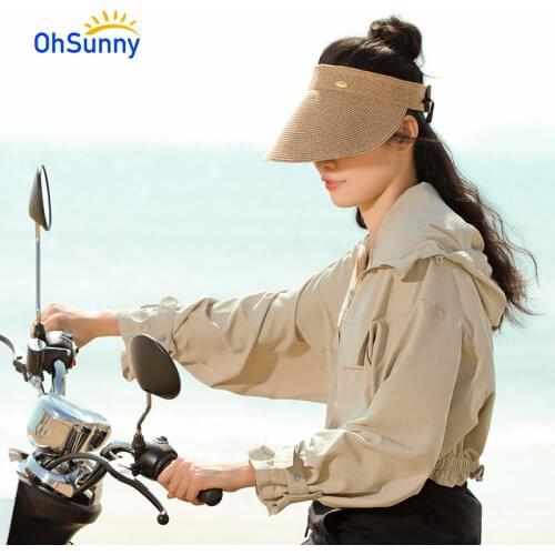 OhSunny New Summer Sunscreen Sun Protection Hooded Clothes Outdoor Sports Beach Safari Style Pleated Long Sleeve Anti UV Coats