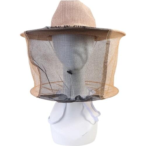 Beekeeper Anti Bee Hat Beehive Beekeeping Cowboy Hat Mosquito Bee Insect Net Veil Head Face Protector Beekeeper Equipment