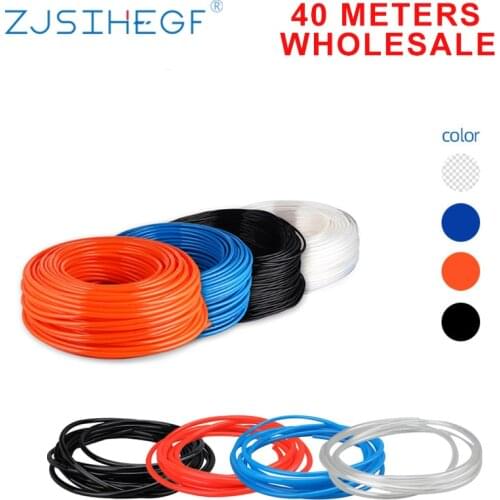 40 Meters Pneumatic Pu Pipe Air Tube Hose OD4/6/8/1 0/12/14/16mm ID2.5/4/5/6.5/8/10/12mm With Black Transport Red Blue