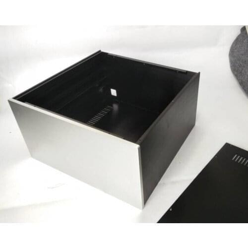 KYYSLB 430*230*410MM QF4323 all-aluminum power amplifier chassis DIY Box Enclosure power amplifier box with cooling holes