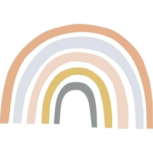 Practical Nordic Love Rainbow Wall Stickers for Children Kids Rooms Wall Decor Art Murals Home Decorative Sticker DIY Wallpapers