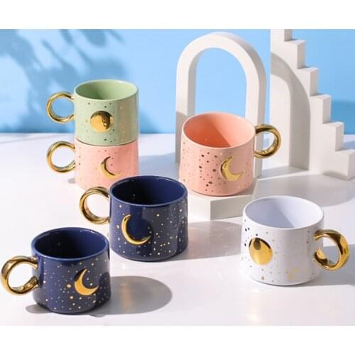 Europea-style creative household personality mug ceramic mug office mug high quality simple couple coffee mug breakfast milk mug