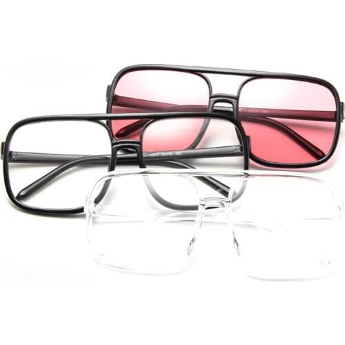 Zaolihu Large Square Men Sunglasses Trendy Clearn Lens UV400 Women Eyewear Brand Designer Shades 2020 Gafas De Sol Eyeglasses