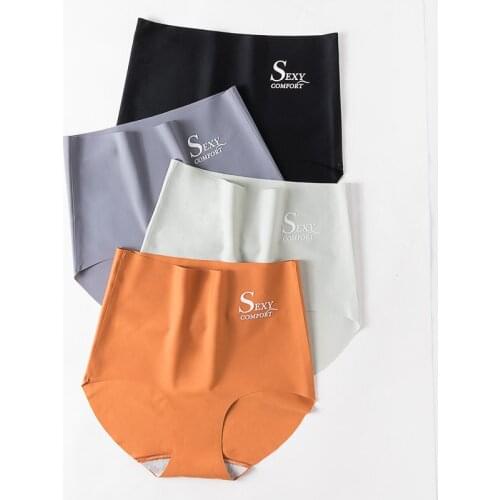 M-XL Sexy Lingerie Ice Silk Seamless Women Panties Antibacterial Comfort Underwear Briefs High-Rise Comfortable Girl Pants