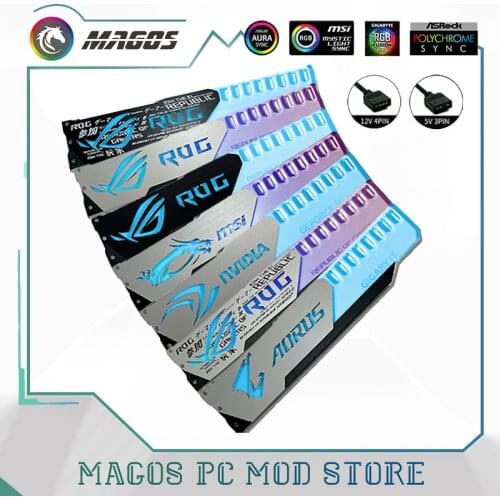 GPU Support RGB 5V/12V Video Card Holder GPU Companion Stand, ASUS MSI GIGABYTE ASROCK Brand Faith Light M/B AURA SYNC