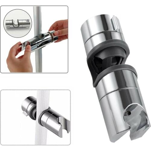 High Quality Shower Bracket Shower Rail Holder 18~25mm ABS Chrome Shower Head Holder Adjustable Bathroom Accessories Universal