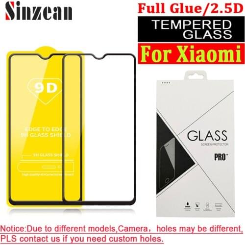 200pcs 9D Full Glue Tempered Glass For Xiaomi 11/Redmi NOTE 10//Note 10s/Note 9s/Note 8T/Note 9 Pro/K40/POCO F3 Screen Protector