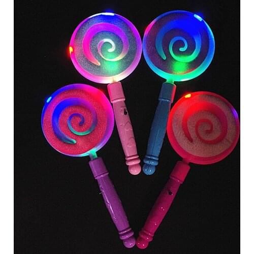 1pcs luminous lollipop fairy sticks flash children toy princess magic bar gift