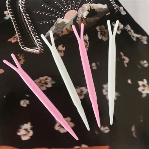 100pcs Y Shape Double Eyelid Stick Eyelid Shaping Tool Y Type Special Mounting Fork Sticks for Double Eyelids Make up Tools Make