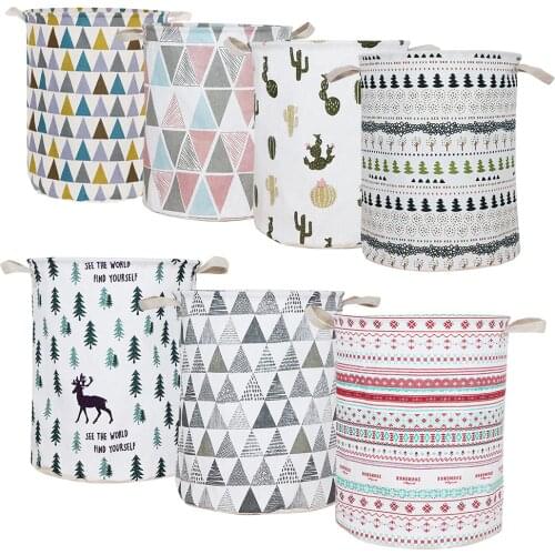 2020 New Super Large Laundry Basket With Drawstring Round Dirty Clothes Toys Folding Bucket Anti-dust Big Storage Barrel Hamper