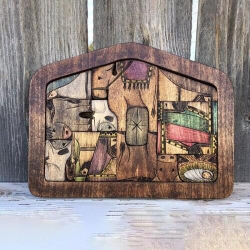 Wooden Jesus Puzzles Nativity Set Nativity Puzzle With Wood Burned Design Jigsaw Puzzle Game For Adults And Kids Desk Home Decor