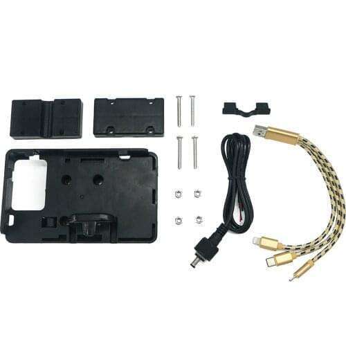 Mobile Phone Navigation Bracket Motorcycle USB Charging 12MM Mount For BMW R1200GS R1250GS ADV For Honda CRF1000L Africa Twin