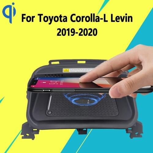 For Toyota Corolla-L Levin 2019-2020 15W Qi Fast Charging Car Vehicle Wireless Charger Pad Auto Android Phone Iphone Holder