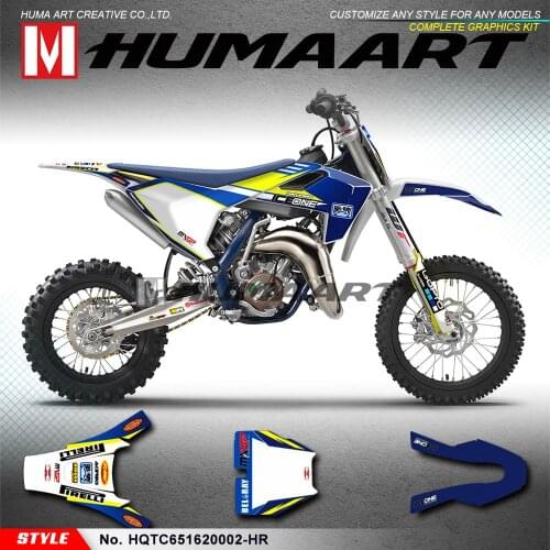 HUMMART Enduro Race Motorbike Vinyl Custom Decals Motor Graphics Kit for TC 65 TC65 2016 2017 2018 2019 2020 2021