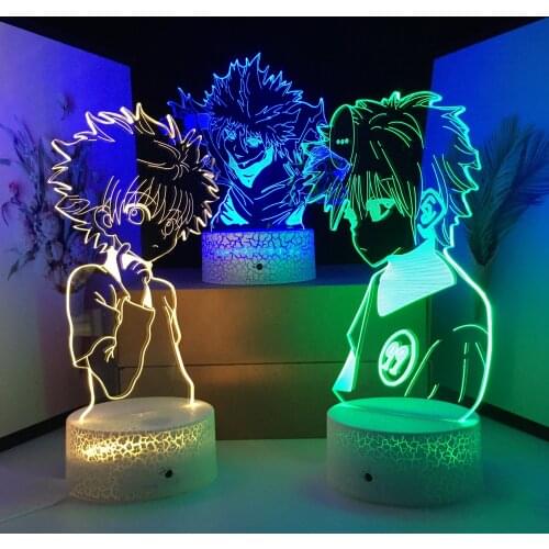 Hunter X Hunter Killua Series Anime Figure 3D Lamp for Kid Bedroom Decor Birthday Gift Nightlight LED Night Light Dropshipping